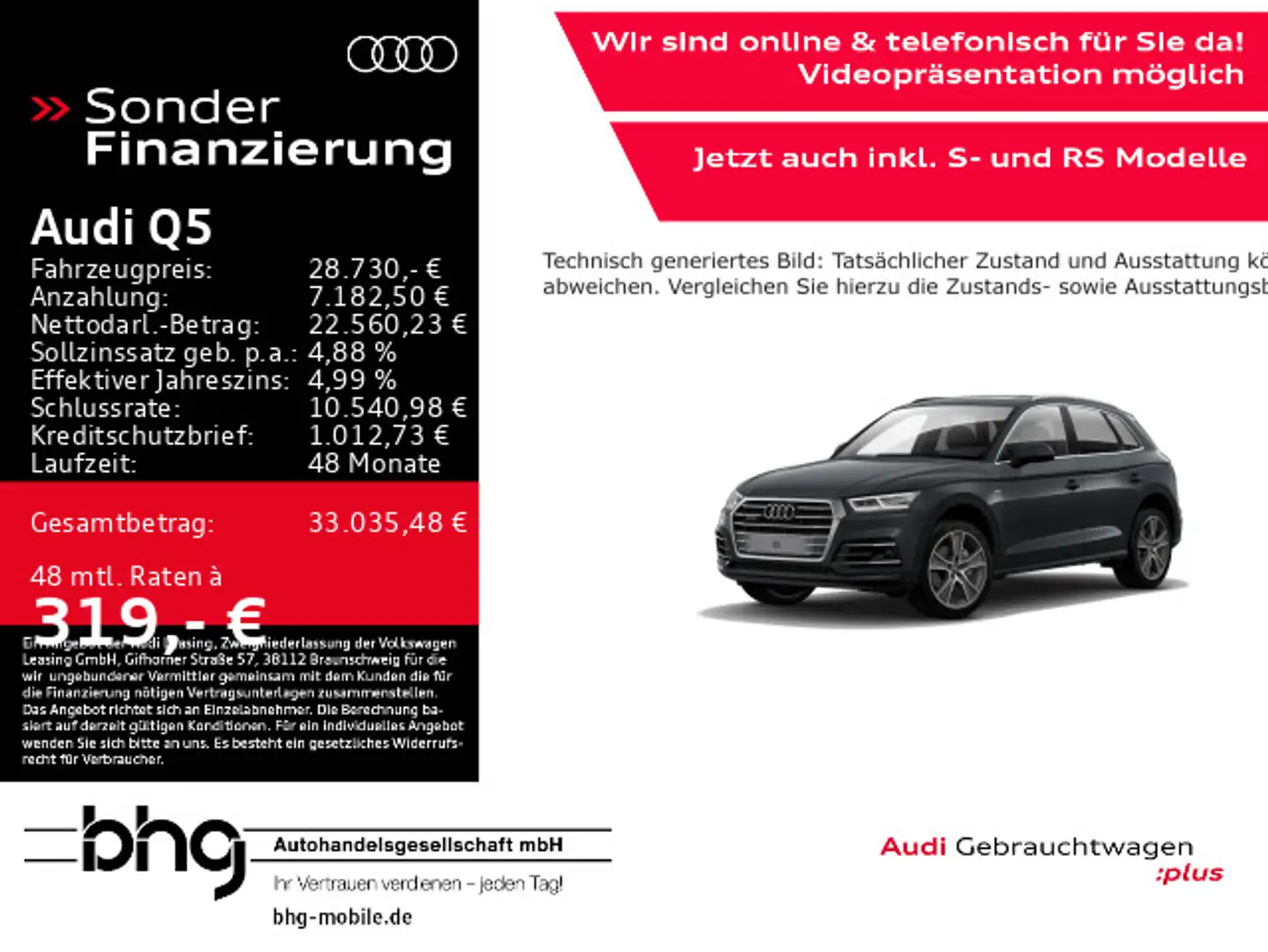 Audi Q5 2.0 TFSI quattro S tronic design Grau - 1