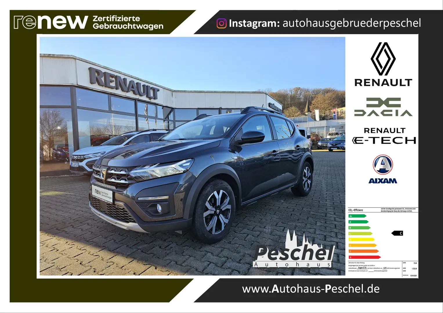 Dacia Sandero Stepway Comfort TCe100 LPG Alu Kamera Navi SHZ Grau - 1