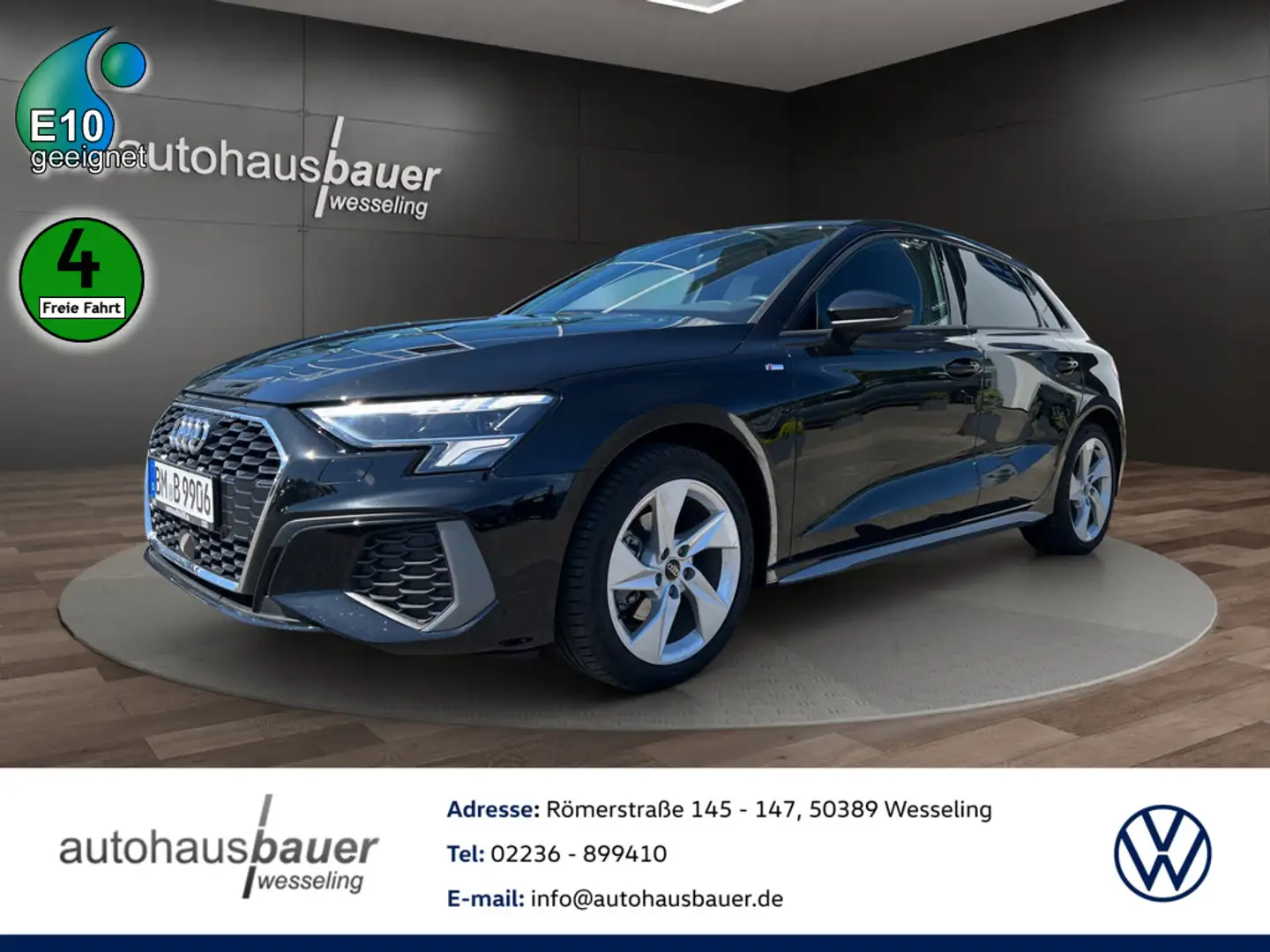Audi A3 35 1.5 TFSI Sportback S line *SHZ,LED,2-ZonenKlima Schwarz - 1