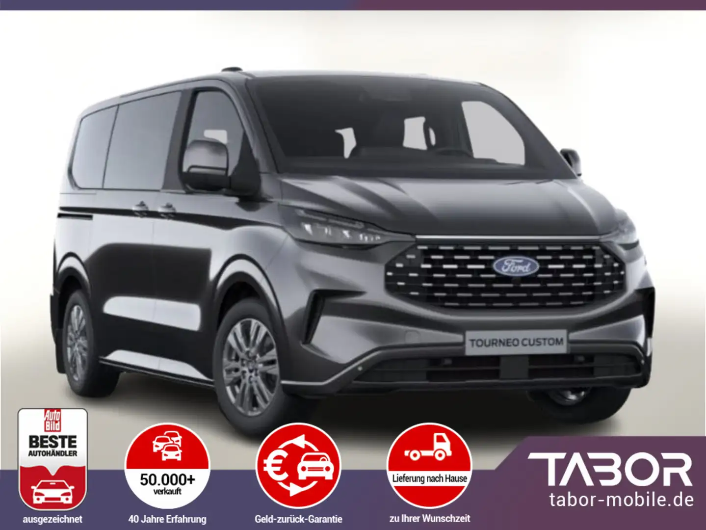 Ford Tourneo Custom TDCi 170 AT8 320 L1 Tit. Nav ACC Šedá - 1