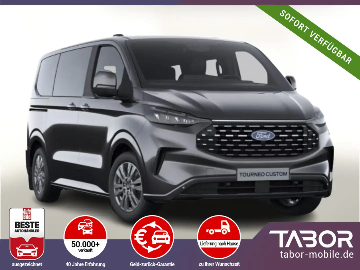 Ford Tourneo Custom TDCi 170 AT8 320 L1 Tit. Nav ACC Szary - 1