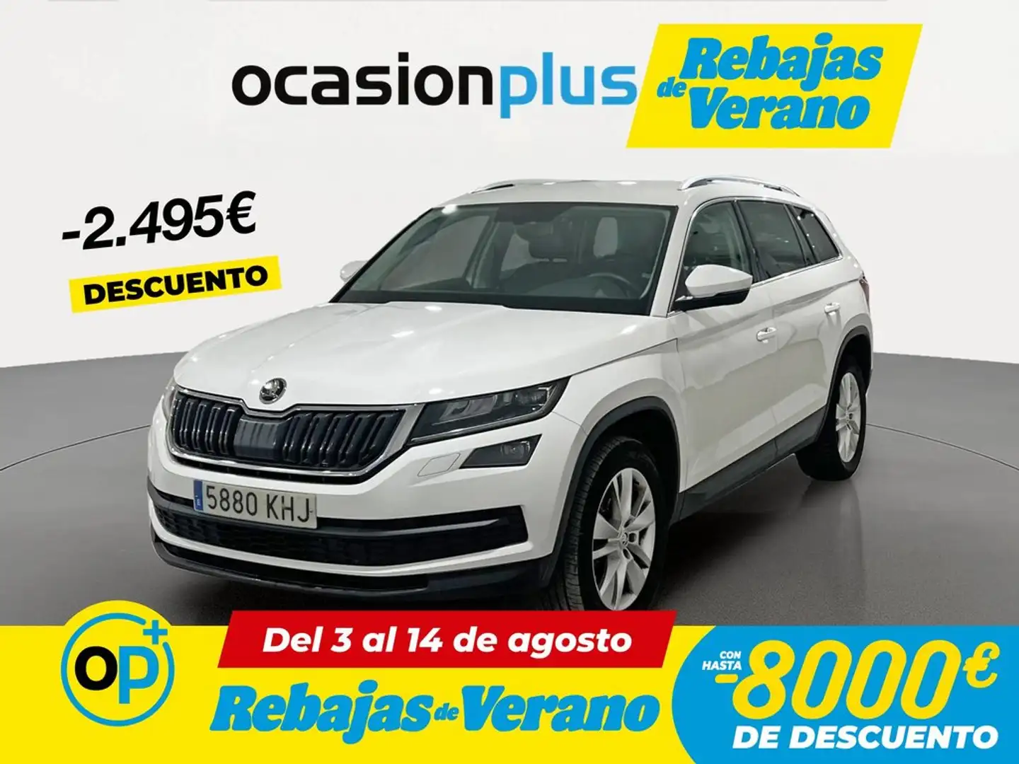 Skoda Kodiaq 2.0TDI AB tech Style 4x4 DSG 110kW Blanco - 1