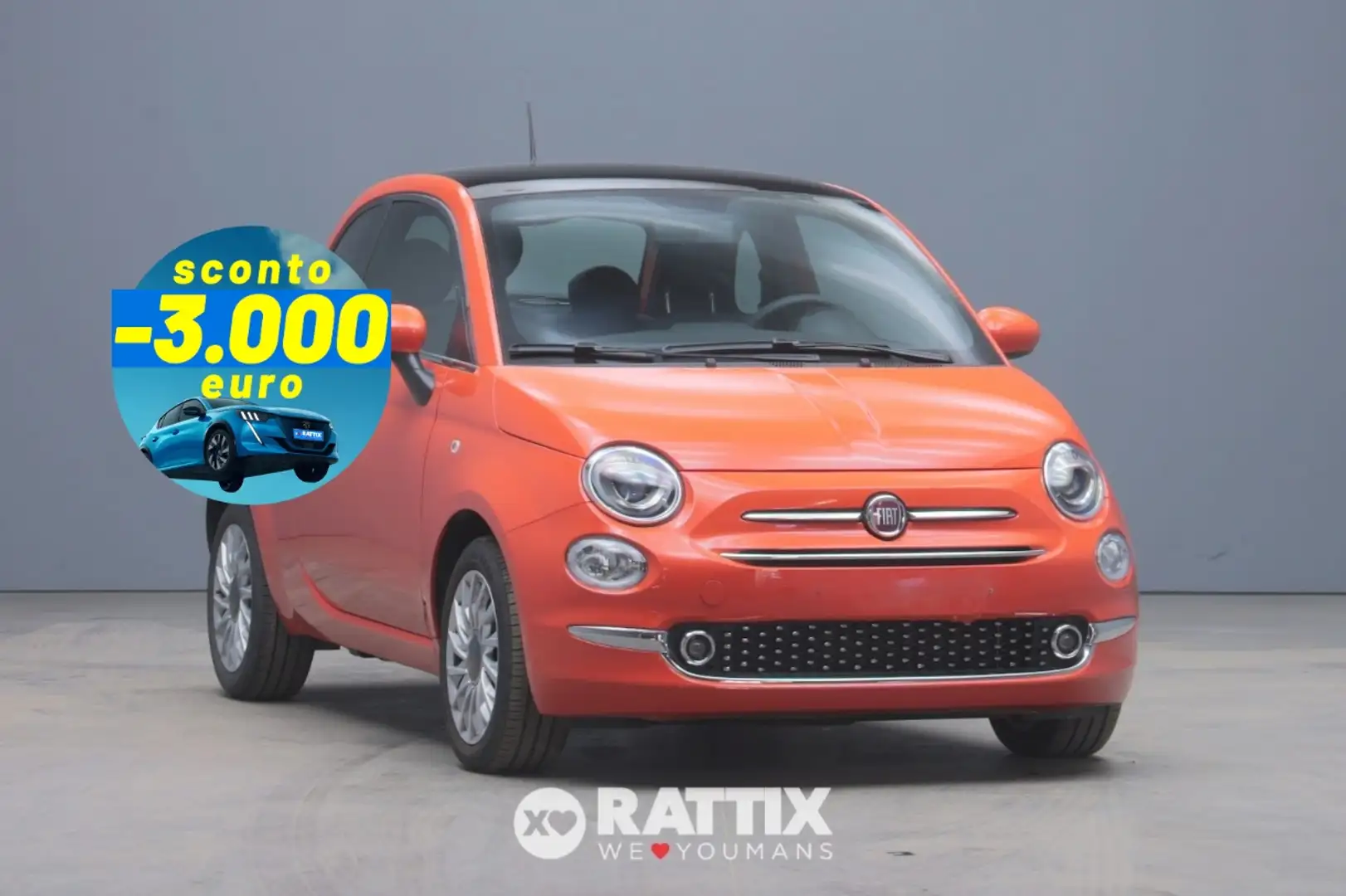 Fiat 500 1.0 Hybrid 70CV Dolcevita + tetto panoramico Naranja - 1