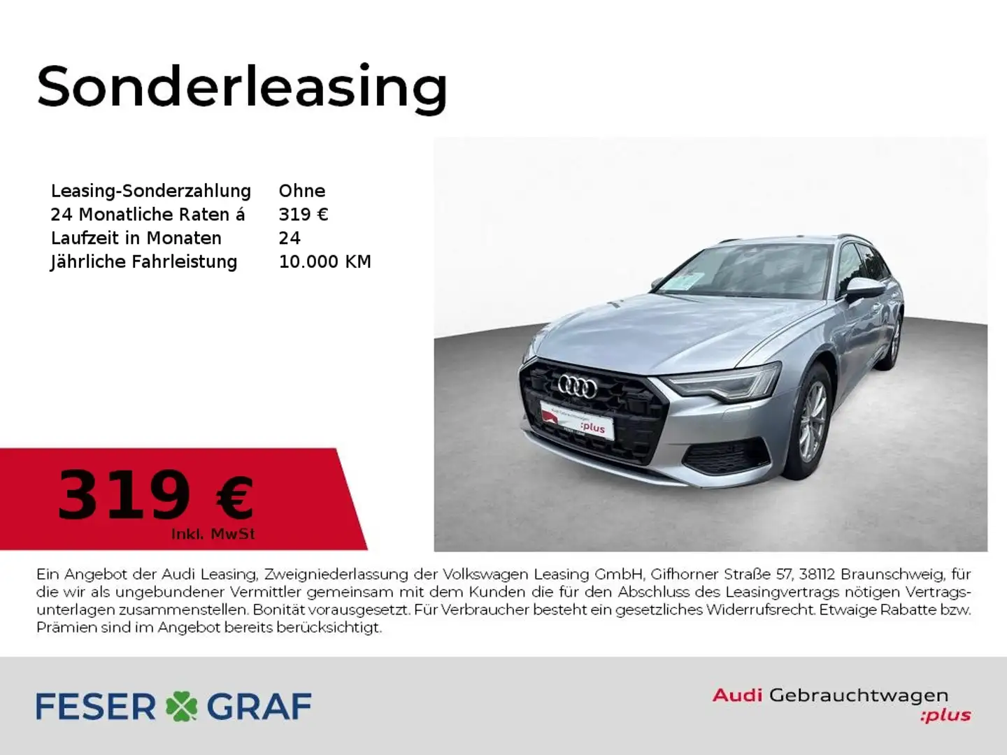 Audi A6 Av. 40 TDI sport - MATRIX - KAMERA - ACC Silber - 1