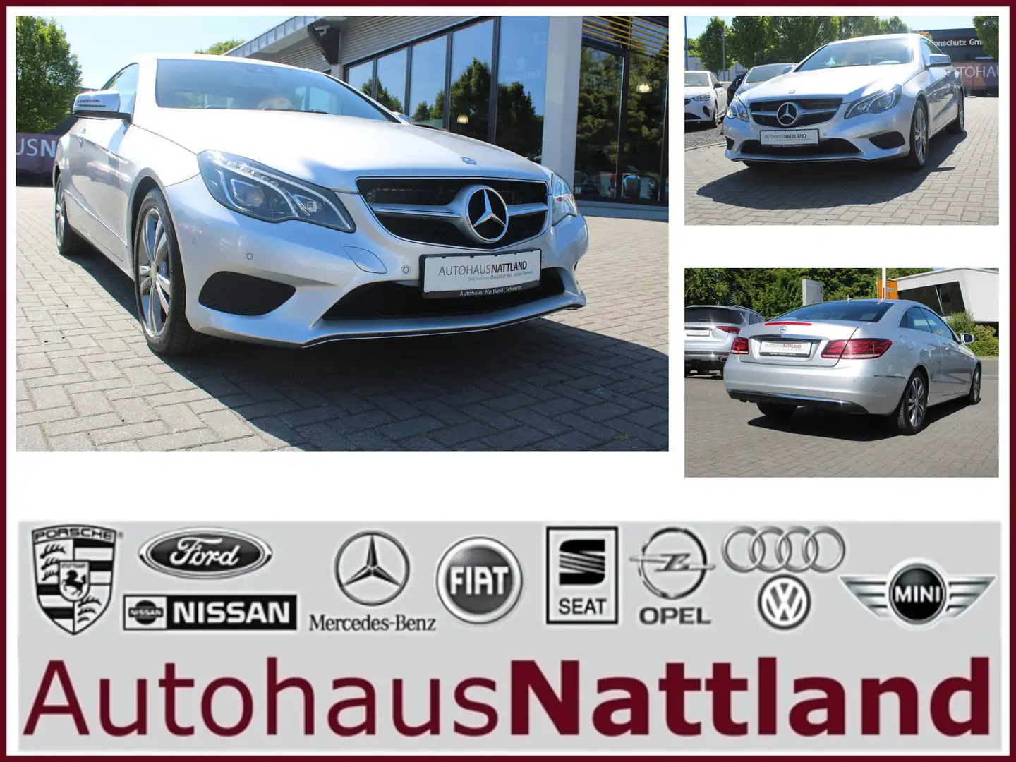 Mercedes-Benz E 400 Coupé Autom. LED Navi Plateado - 1