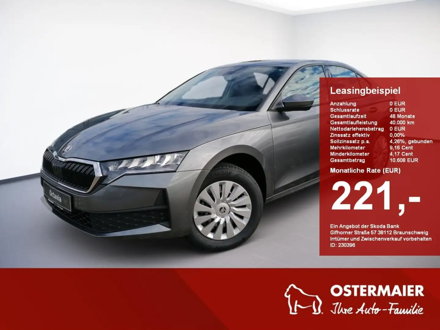 Skoda Octavia Essence 1.5TSI ViCo.LED.SignA.SHZG.TEMP.PDC.LaneA. Grau - 1