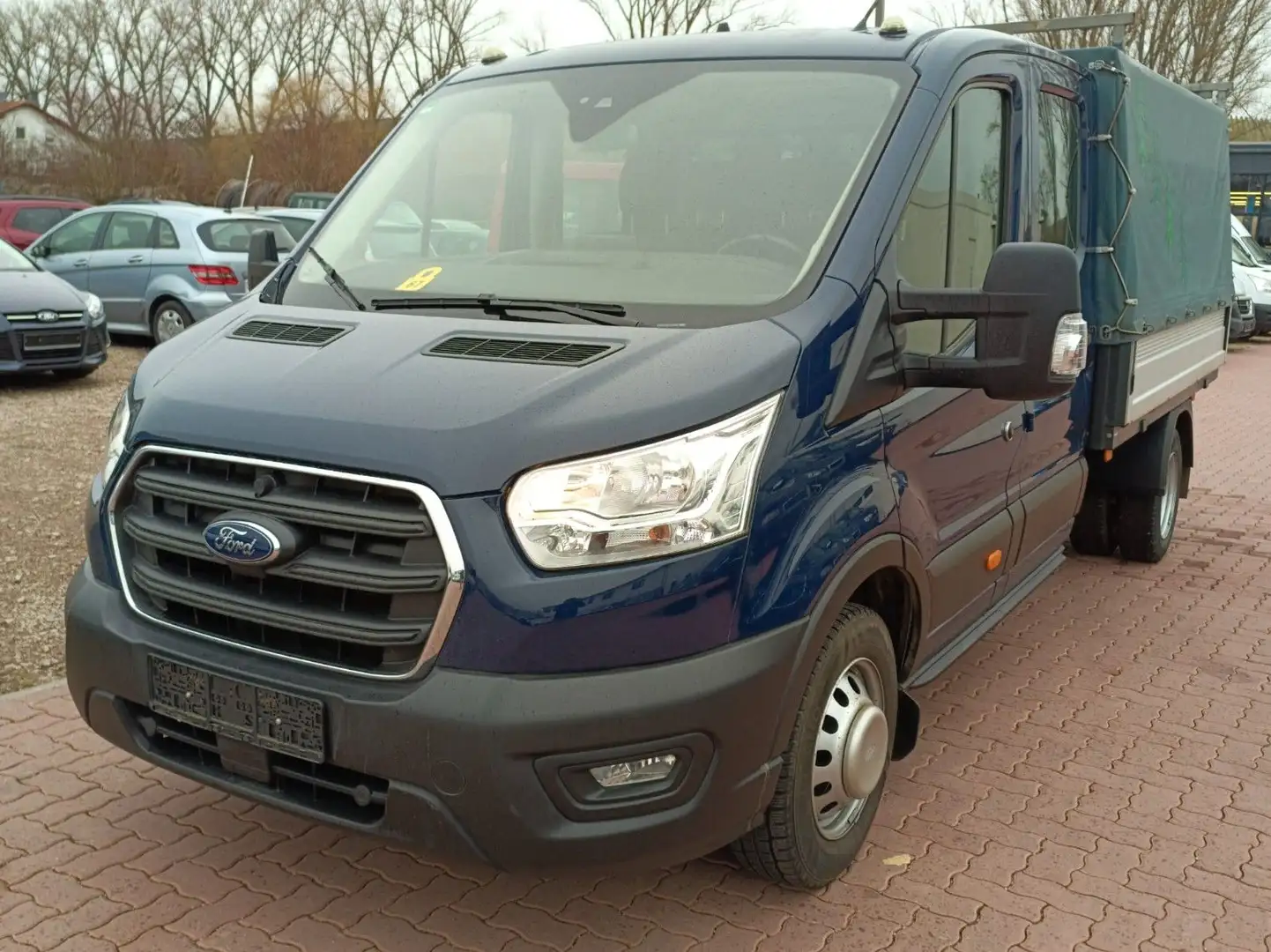 Ford Transit Pritsche+PlaneL3 DoKa*TEMPOMAT*SHZ*KLIMA Bleu - 1