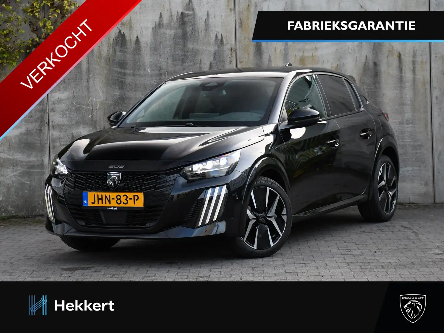 Peugeot 208 GT 1.2 Hybrid 110pk Automaat DODE HOEK | PDC + 360 Noir - 1