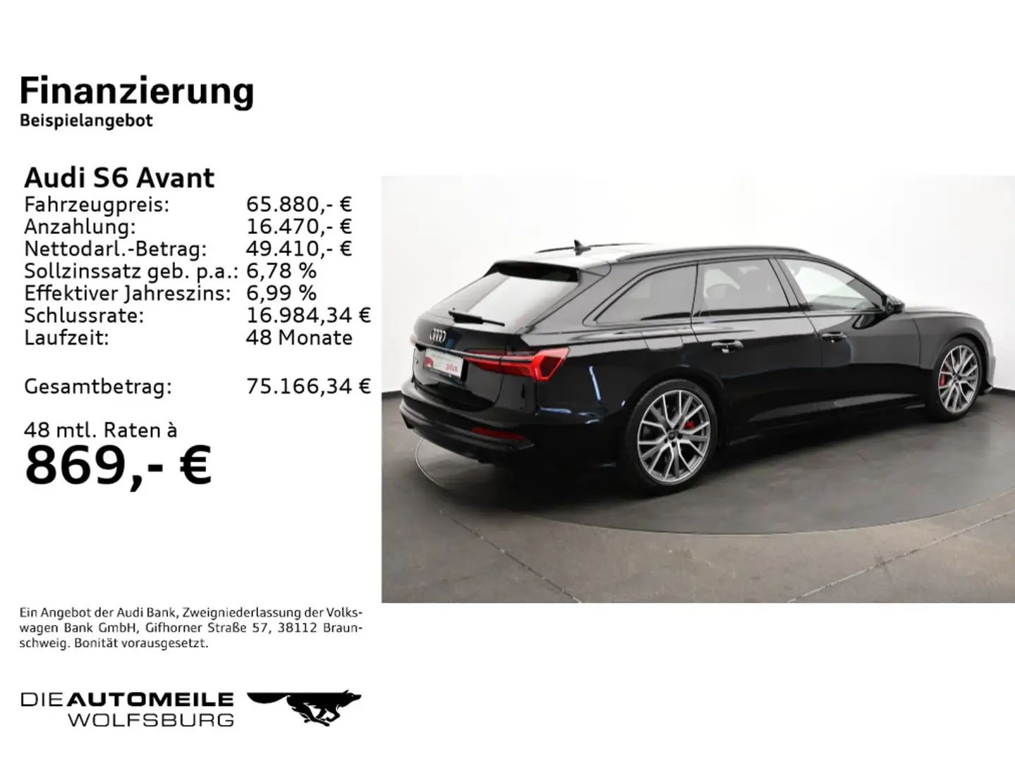 Audi S6 3.0 TDI Tiptronic quattro Standhzg/Pano Schwarz - 2