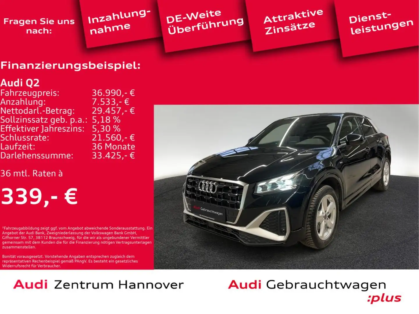 Audi Q2 S line 35 TFSI S tronic Schwarz - 2
