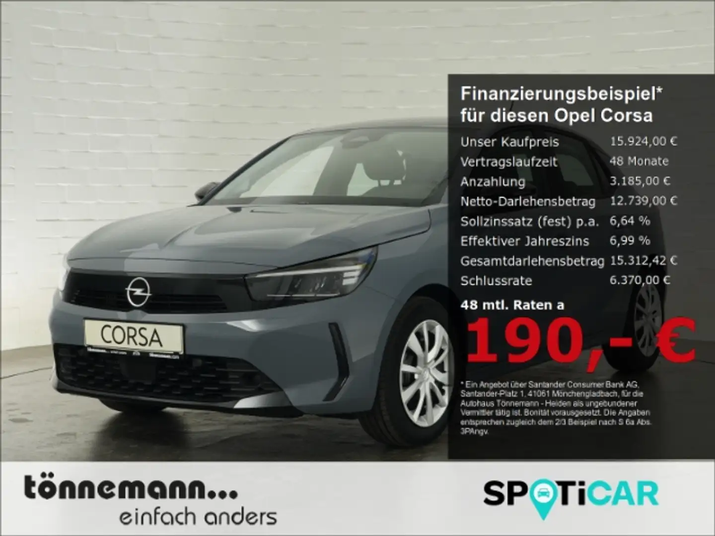 Opel Corsa F FACELIFT EDITION+LED-SCHEINWERFER+PARKPILOT HIN+ Grijs - 1