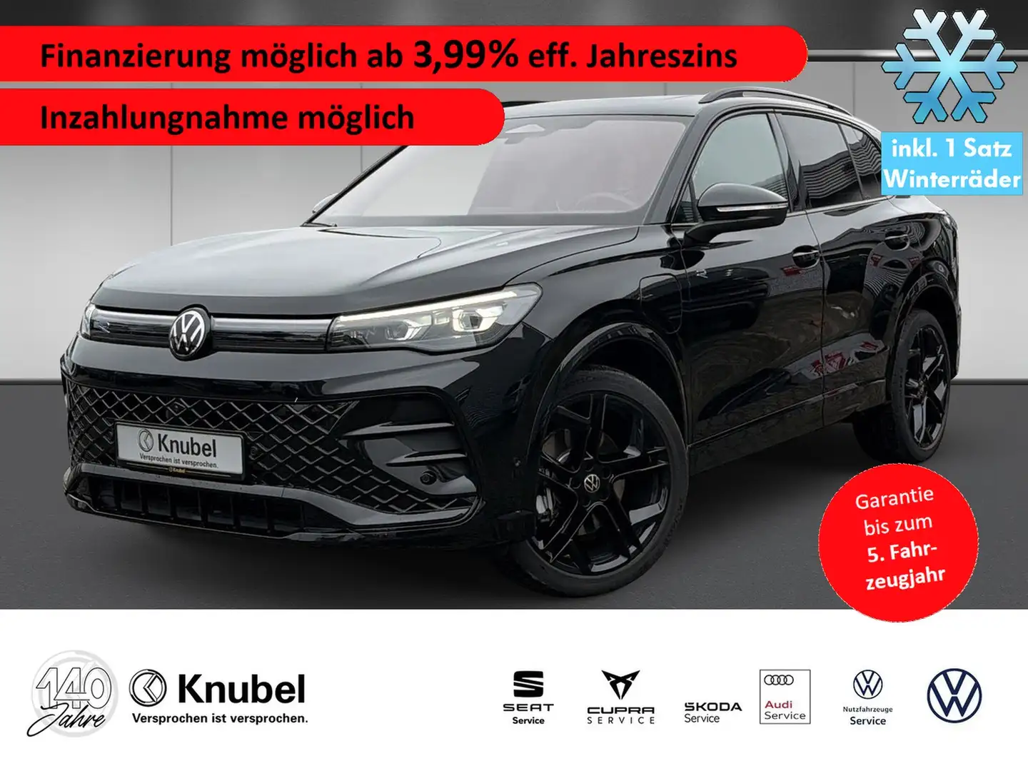 Volkswagen Tiguan R-Line eHybrid AHK 20" AreaView IQ.Light Navi K... Schwarz - 1