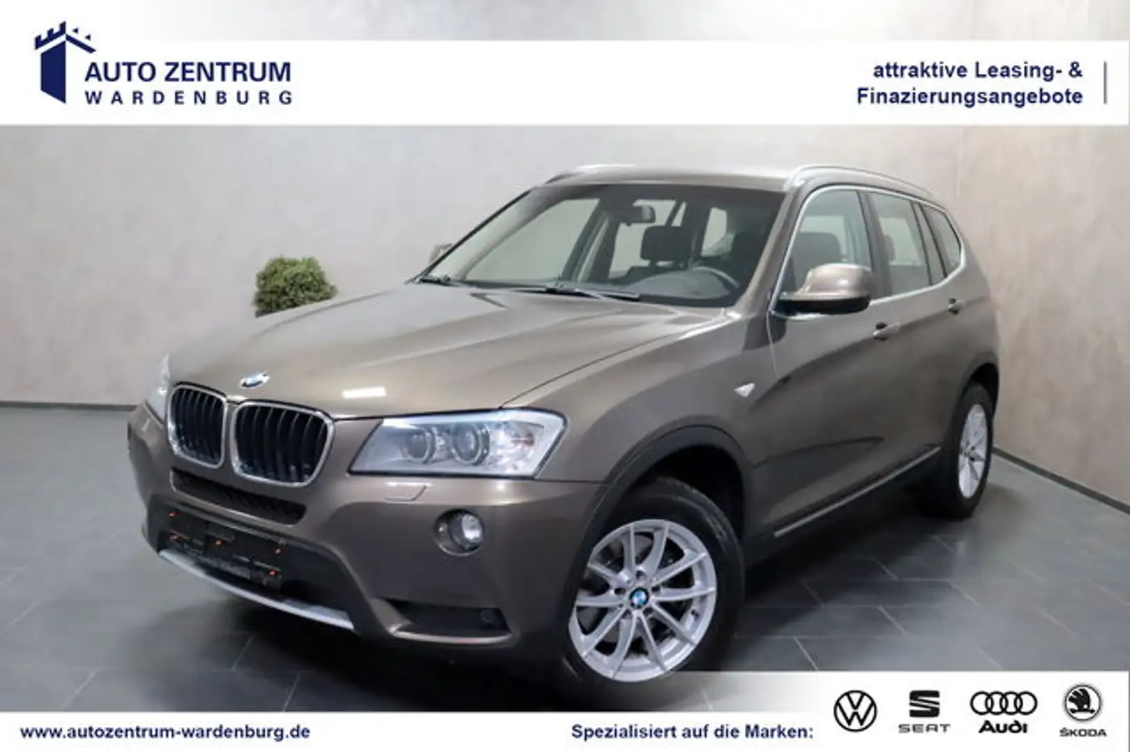 BMW X3 18d xLine XENON AHK KAMERA NAVI SHZ PDC Braun - 1
