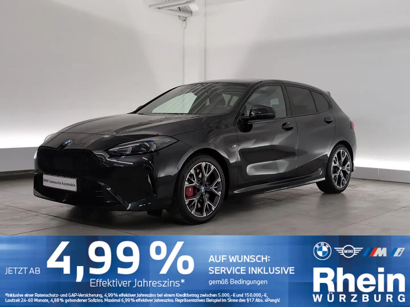 BMW 120 i M Sport Navi/LED/KomfZg/RFK/PA/SHZ/Sport-LR Schwarz - 1