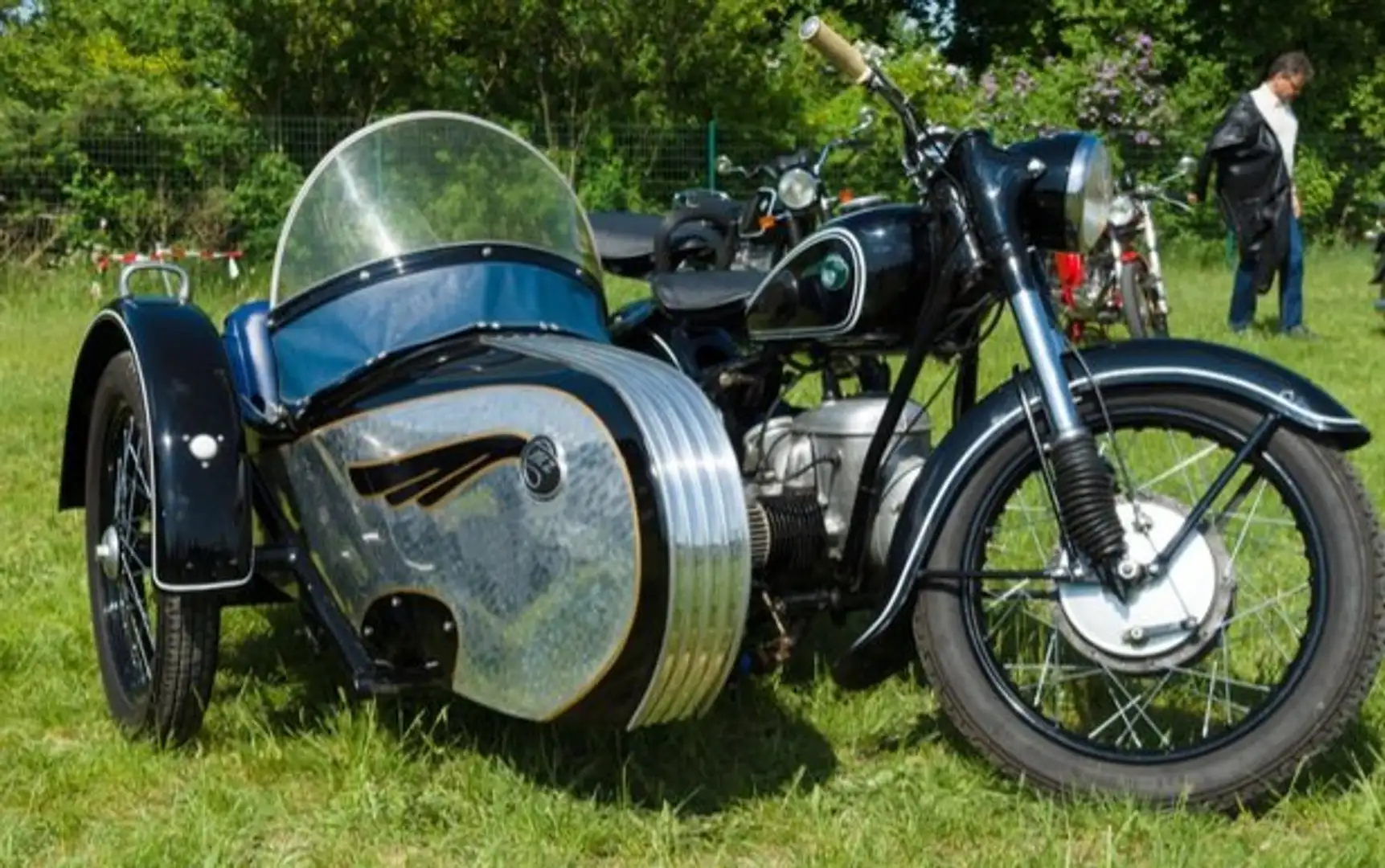 MZ BK 350 Mit Beiwagen Negru - 1