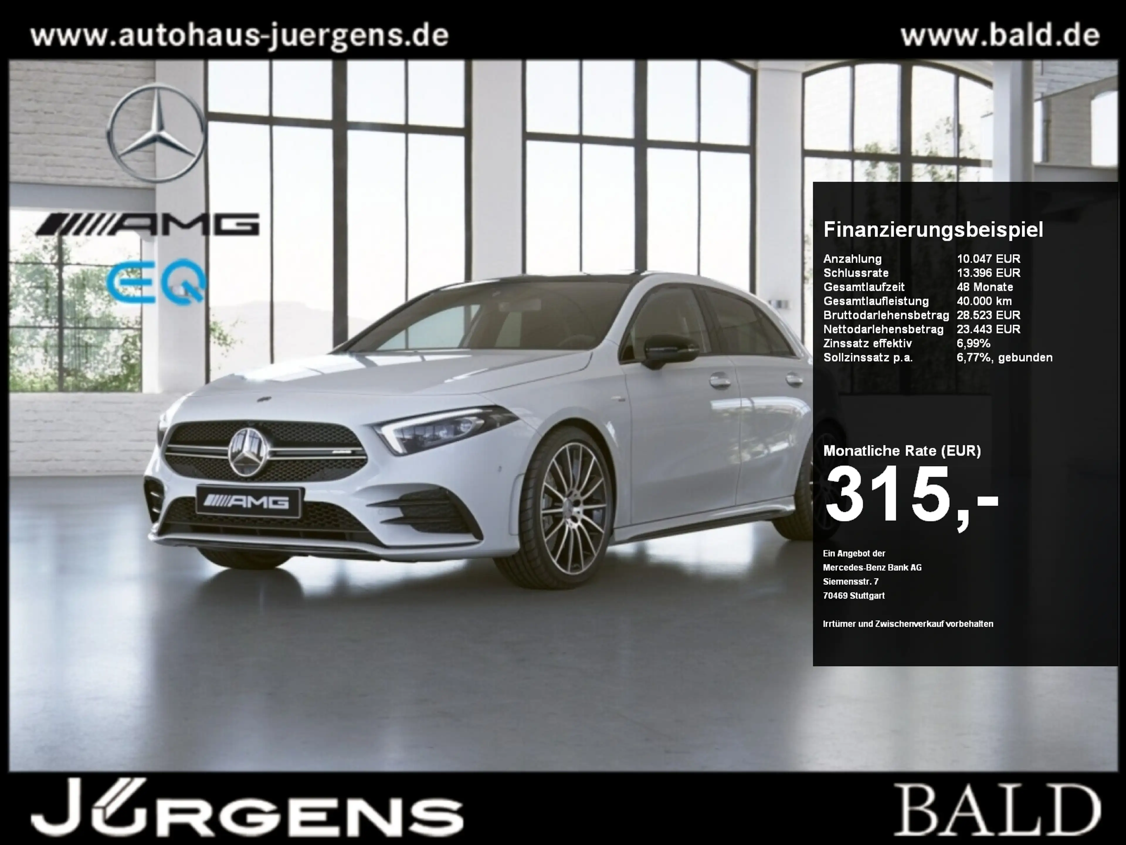 Mercedes-Benz A 35 AMG 4M AMG-Sport/MLB/Cam/Pano/Night/AHK/19"