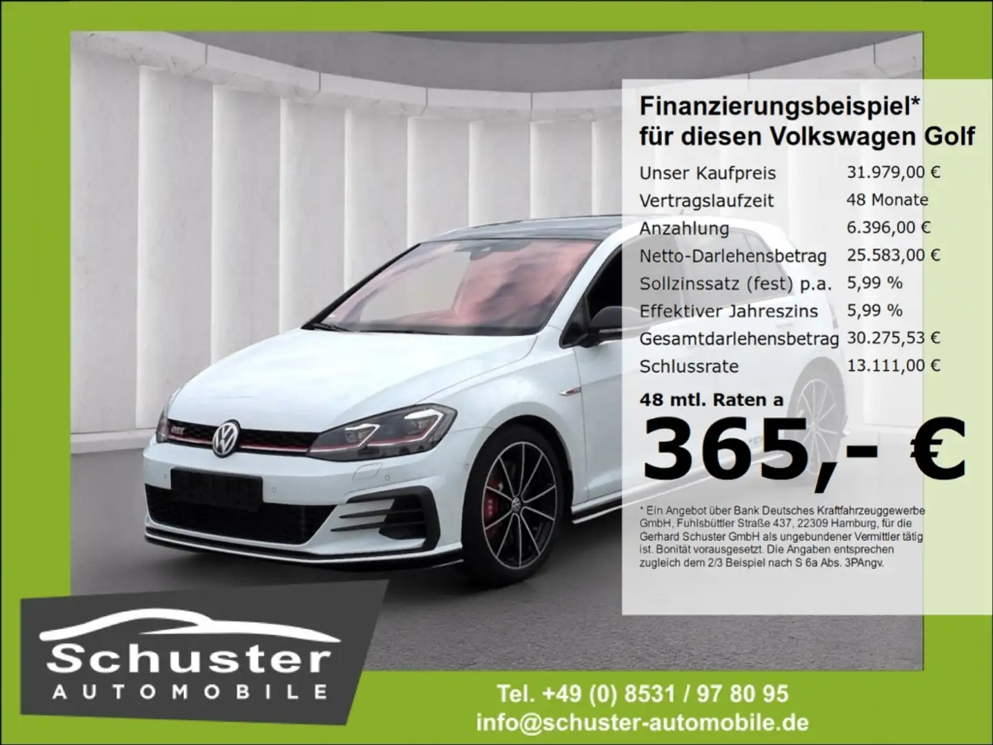 Volkswagen Golf VII GTI TCR*DSG Akrapovic Panodach Dynaudio Bianco - 1