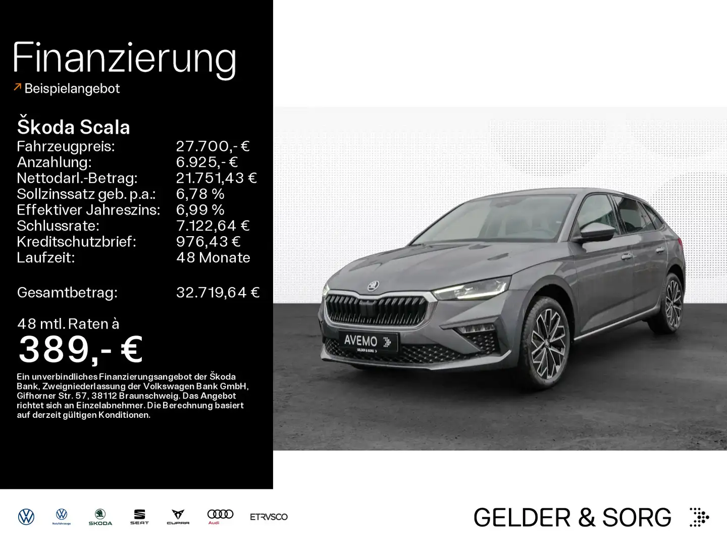Skoda Scala Tour 1.0 TSI DSG MATRIX|NAVI|RFK|ACC Gris - 1
