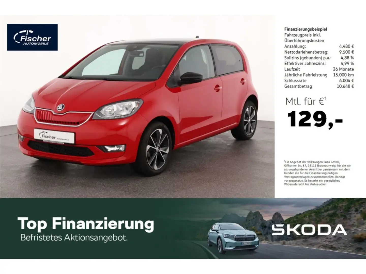 Skoda Citigo Elektro Best of electric 32,3 kWh GRA/SH Rot - 1