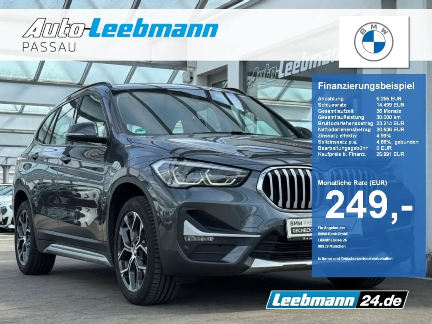 BMW X1 xDrive18d Aut. xLine DrivAssi 2 JAHRE GARANTIE Grijs - 1