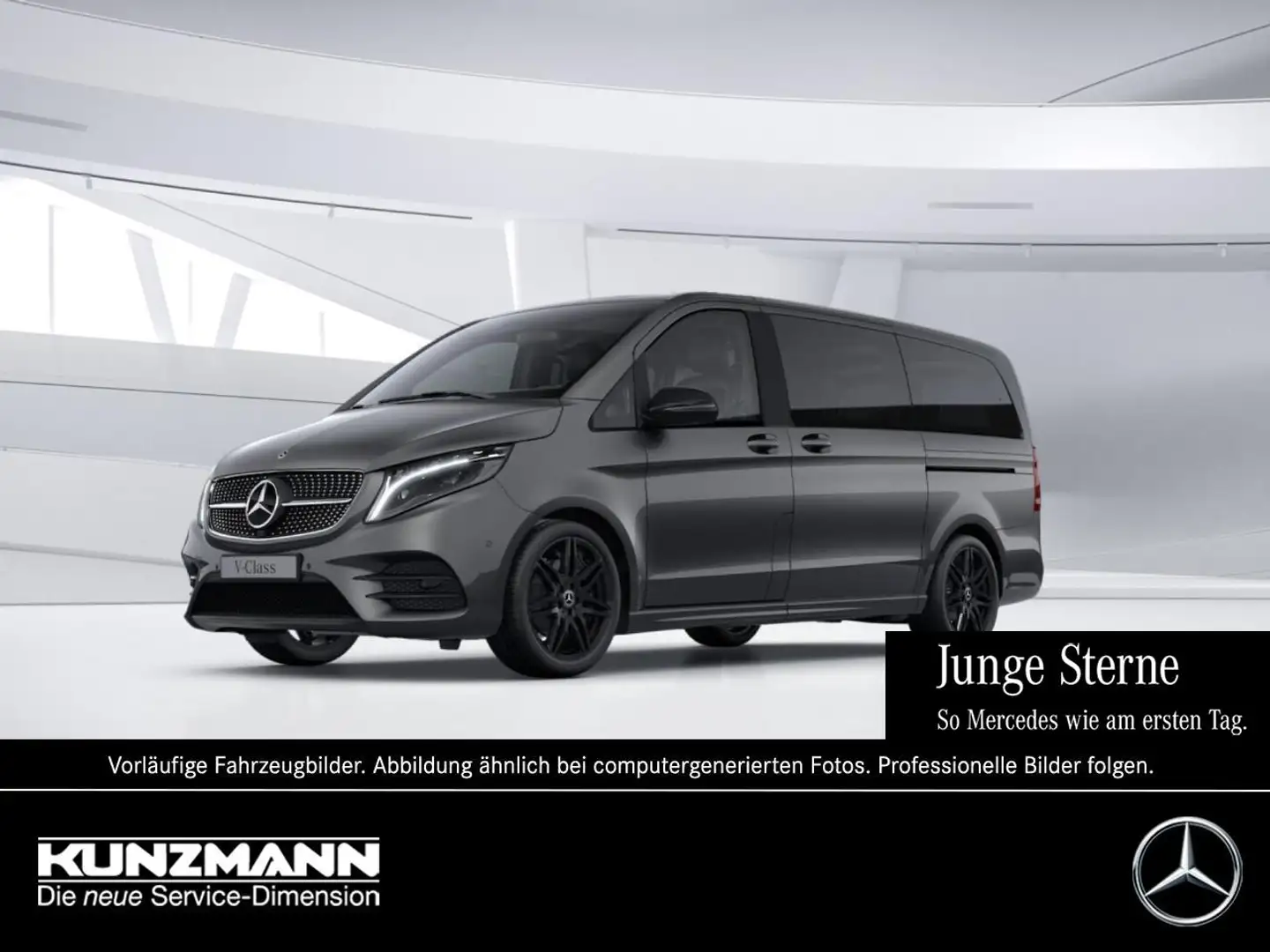 Mercedes-Benz V 300 d 4M AVANTGARDE EDITION lang Night AHK Grijs - 1