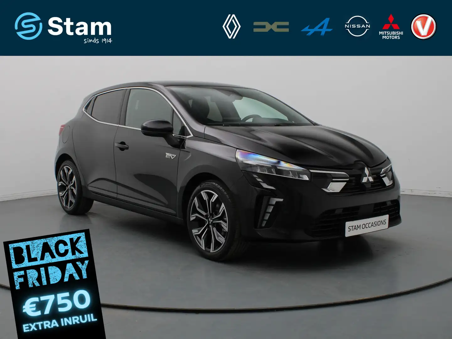 Mitsubishi Colt 145pk HEV Intense+ Automaat Camera | Adapt. Cruise Schwarz - 1