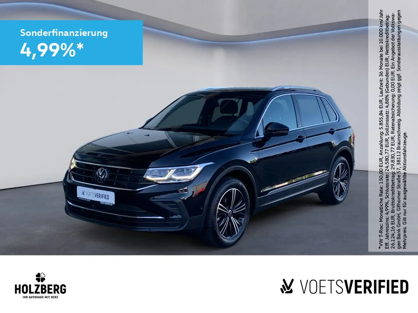 Volkswagen Tiguan Life 1.5 TSI MOVE AHK+NAVI+ACC Schwarz - 1