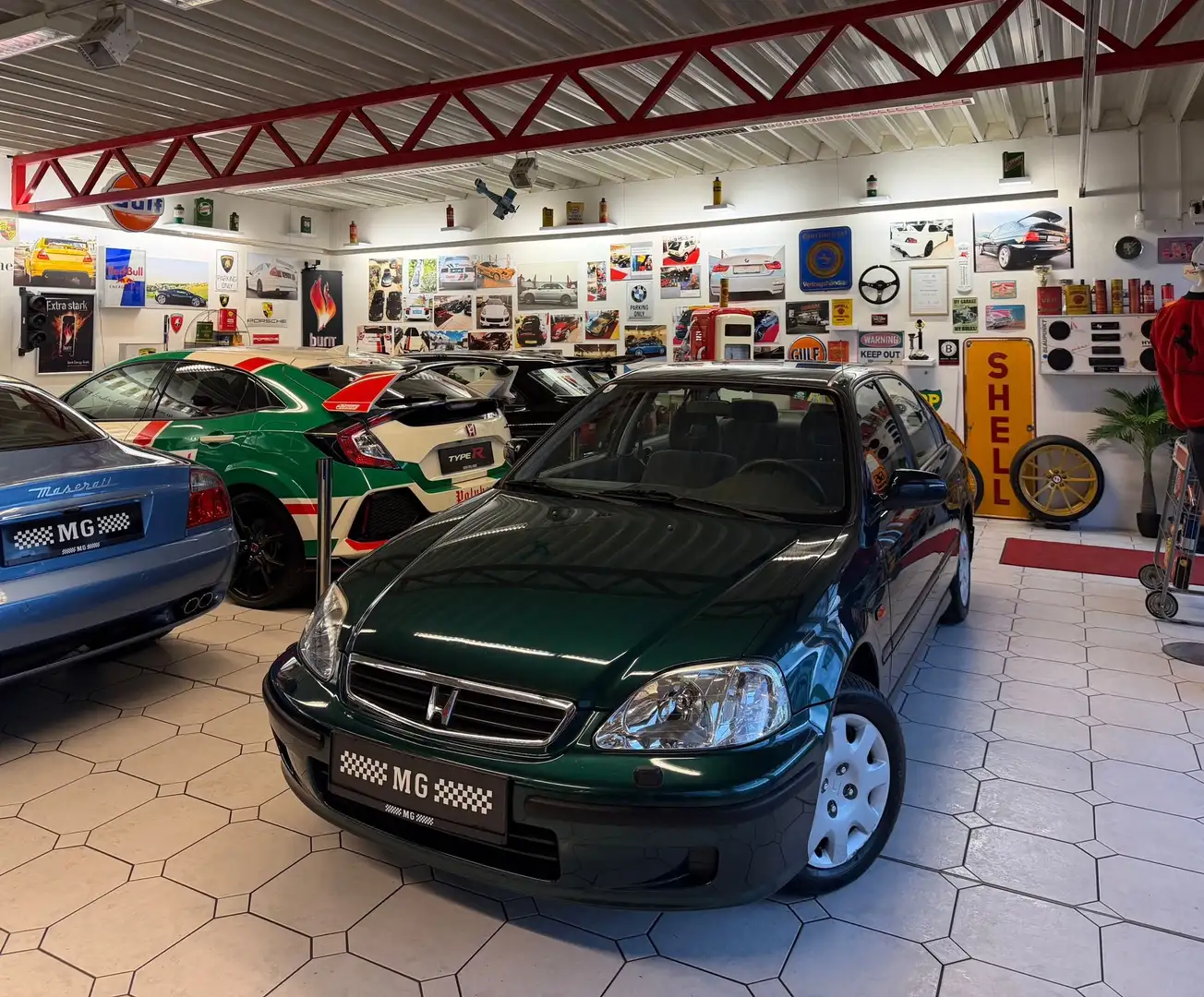 Honda Civic Civic 1,4i S 1 Besitz Klima Grün - 2