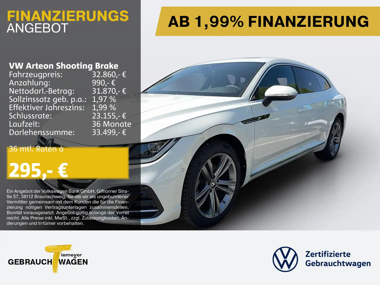 Volkswagen Arteon eHybrid R-LINE LEDER PANO Weiß - 1