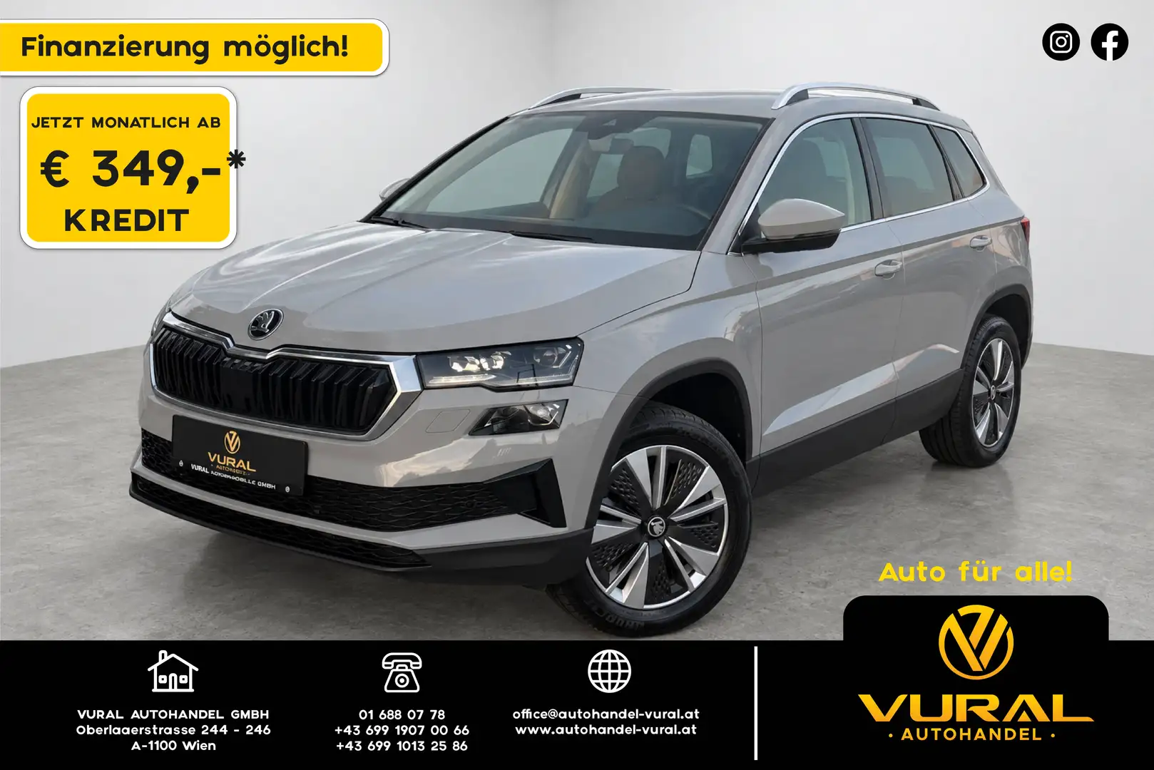 Skoda Karoq 2,0 TDI STYLE DSG | LED | ACC | NAVI | RFK | 1:BESITZER | Grau - 1