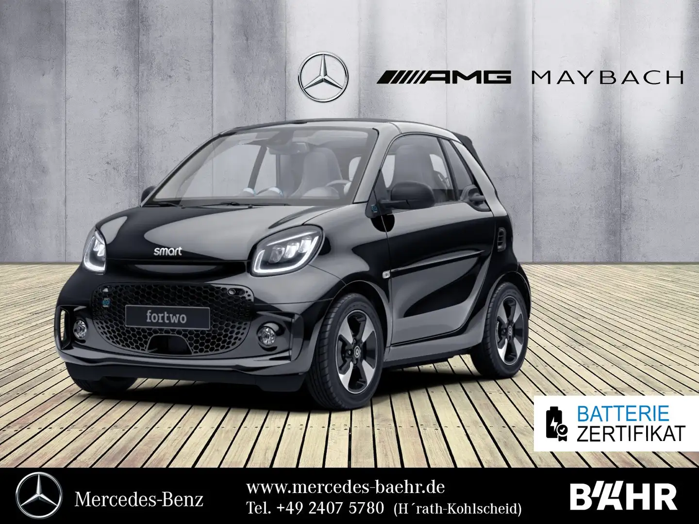 smart forTwo fortwo EQ cabrio Exclusive/22KW/SHZ/Tempomat/15" Schwarz - 1