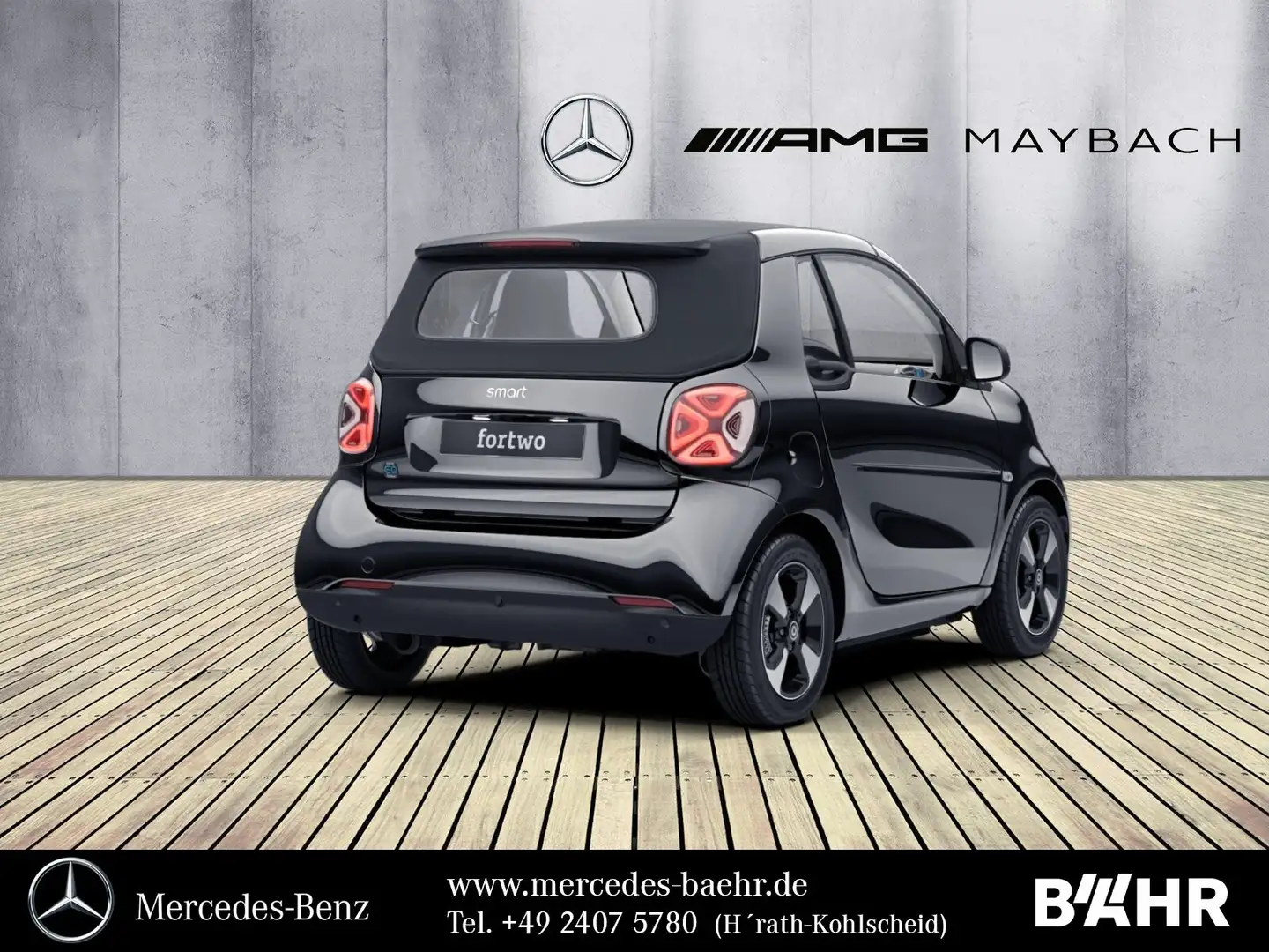 smart forTwo fortwo EQ cabrio Exclusive/22KW/SHZ/Tempomat/15" Schwarz - 2