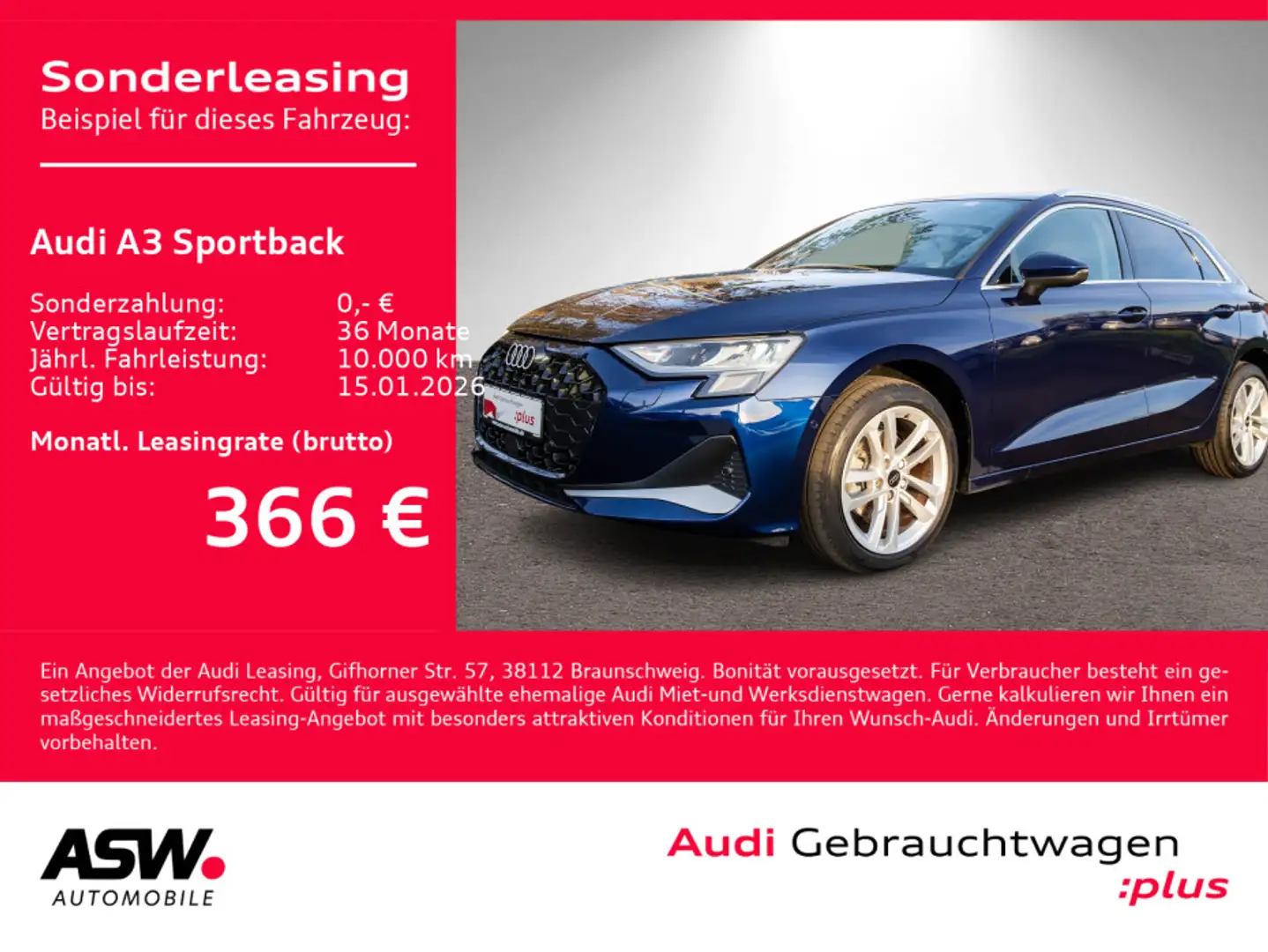 Audi A3 advanced 30TFSI Stronic NAVI LED VC Blau - 1