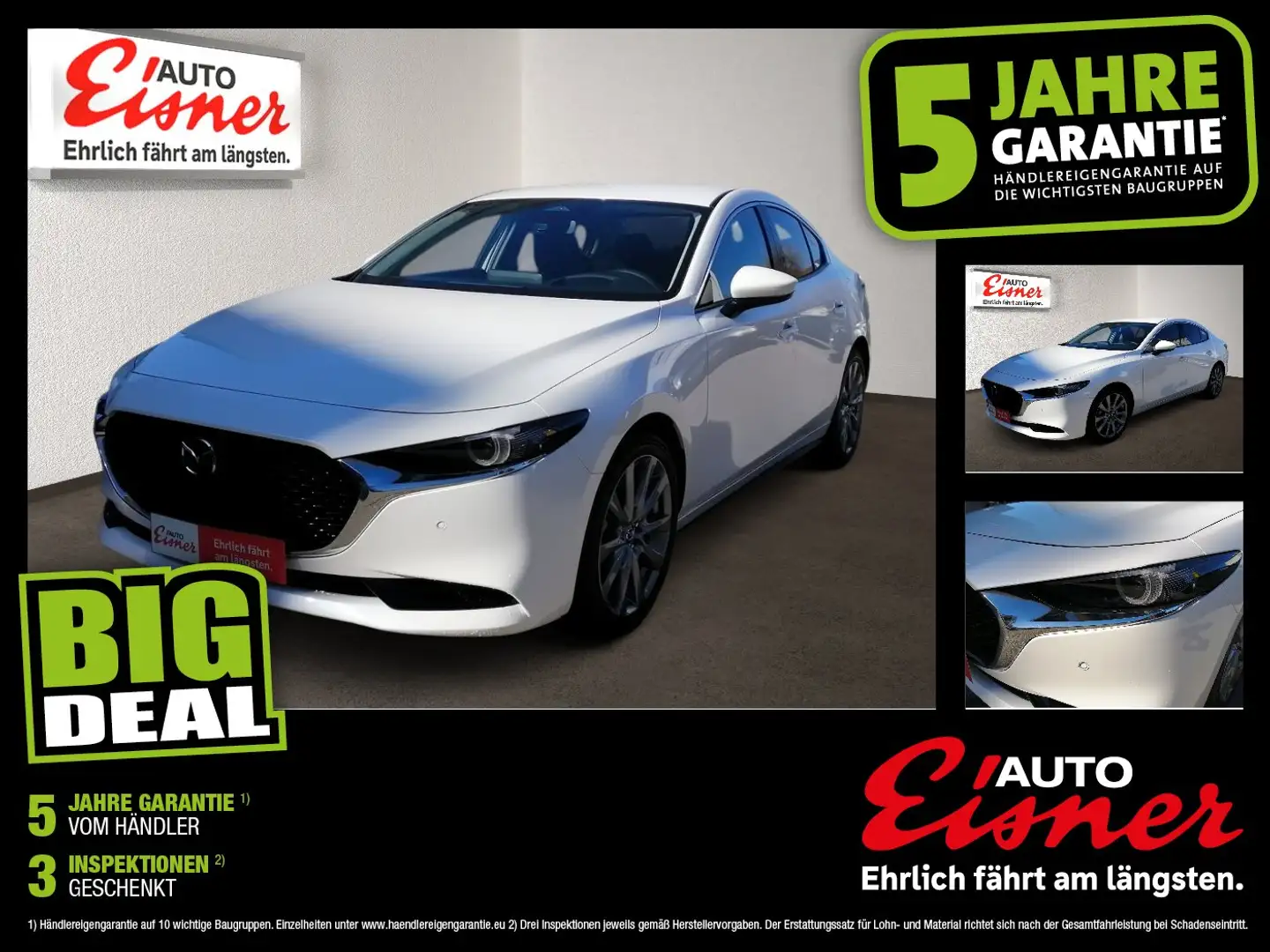 Mazda 3 4SN G140 CENTRE-LINE DESI 2xKlima DynLicht HUD Weiß - 1