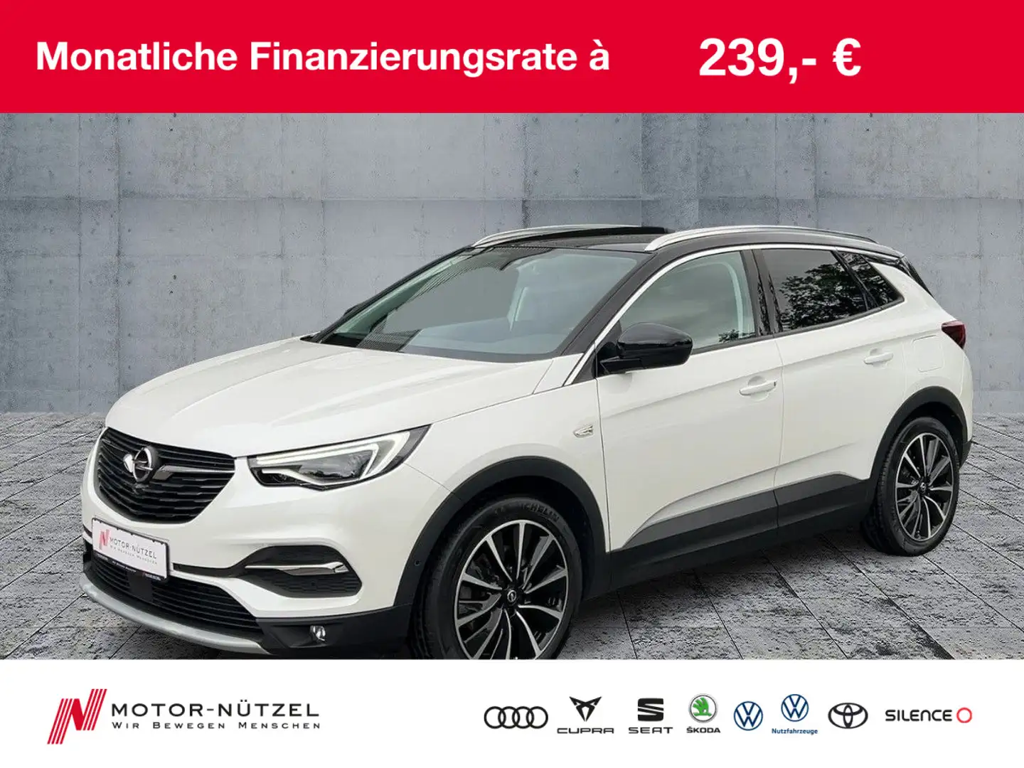 Opel Grandland X 1.6T Hybrid ULTIMATE LED+NAV+SHZ+360° Wit - 1
