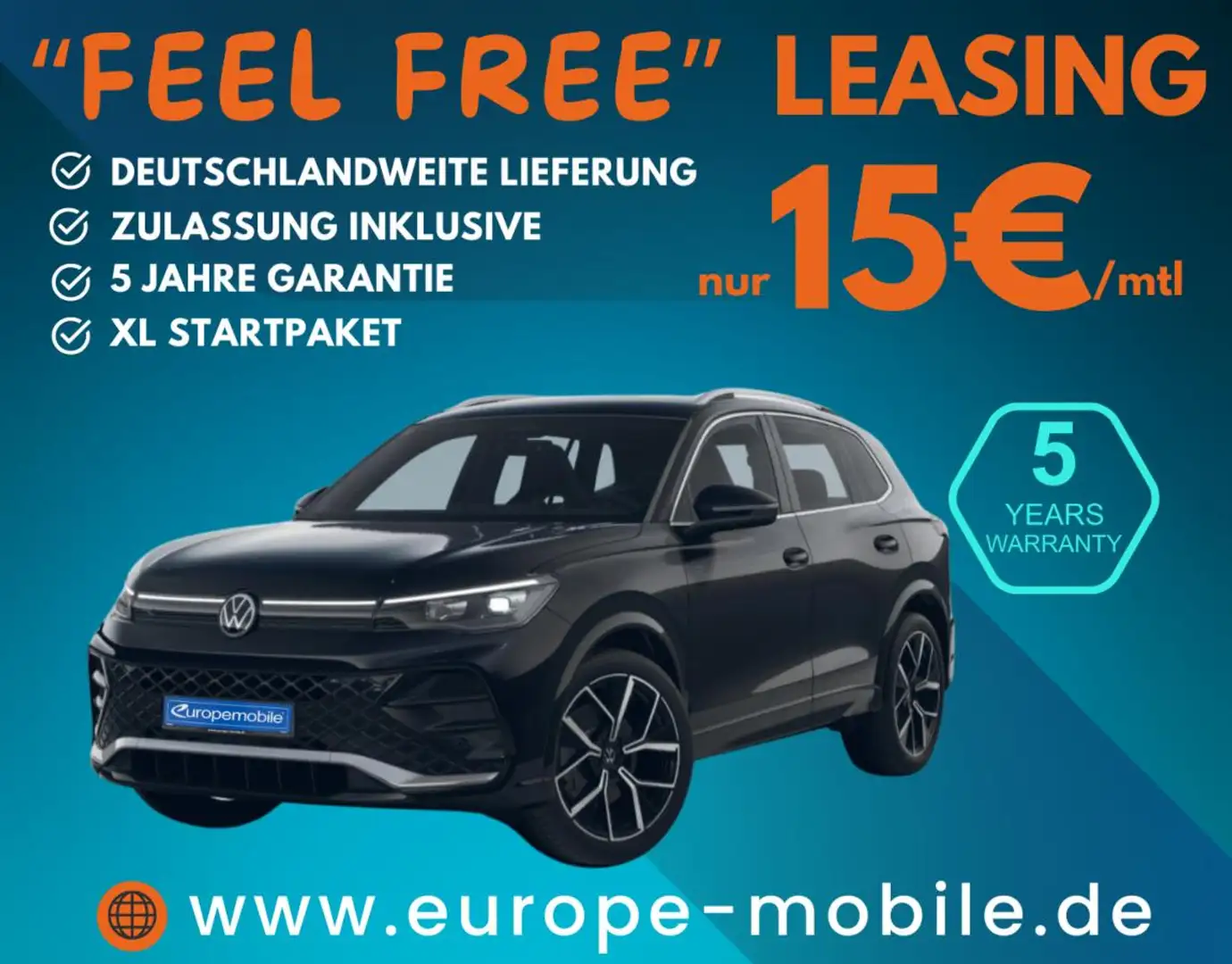 Volkswagen Tiguan R-LINE 2.0 TDI SCR 193 DSG 4MOTION (UVP 69.745€/KW Schwarz - 1