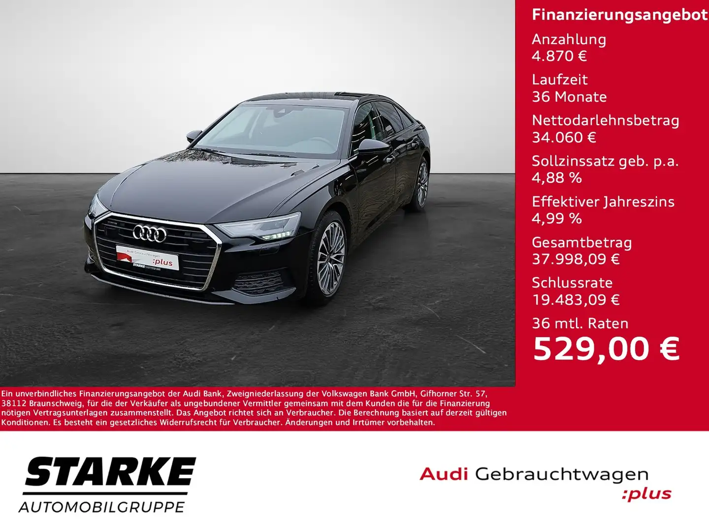 Audi A6 Limousine 50 TFSI e S tronic NaviPlus LED 19-Zo... Schwarz - 1
