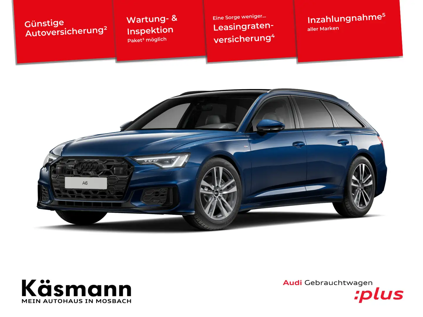 Audi A6 S line 45TDI qu MATRIX AHK KAM PANO Blau - 1