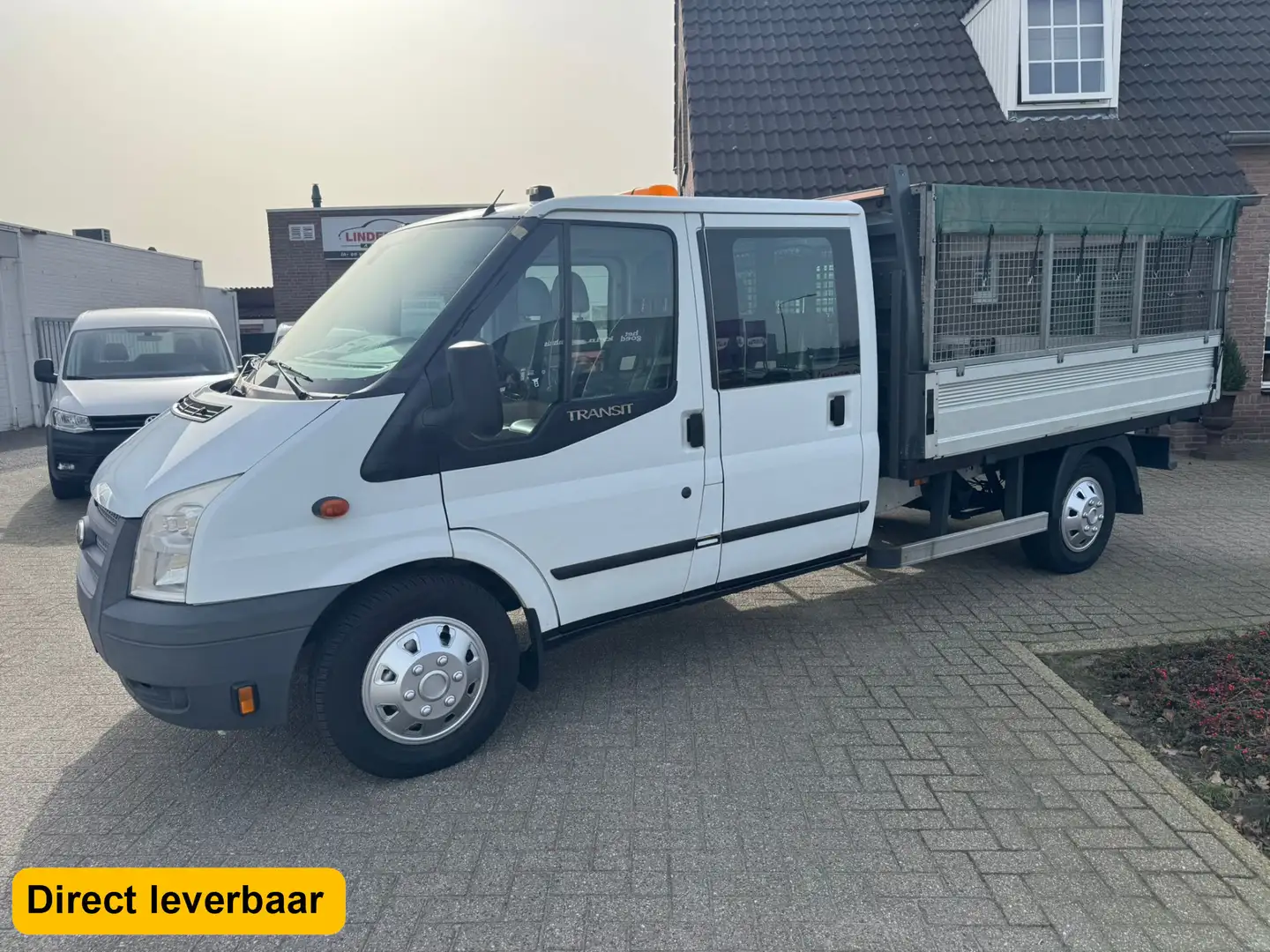 Ford Transit 330L 2.2 TDCI PICK UP DC AIRCO 6-Pers. APK 10-2026 Weiß - 1