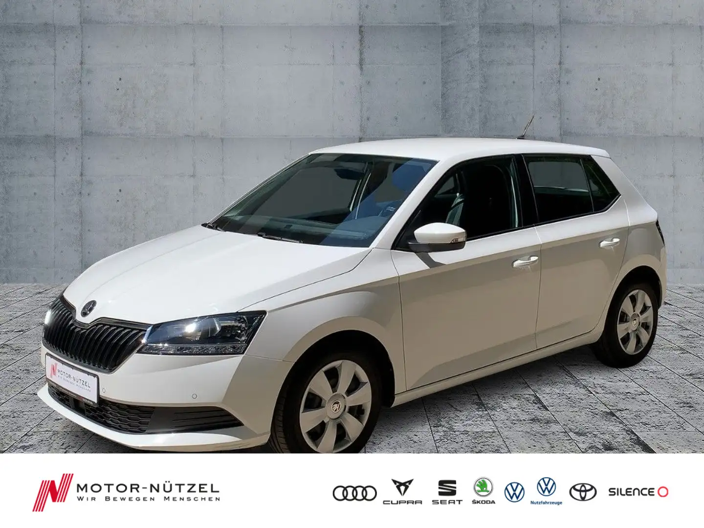 Skoda Fabia 1.0 AMBITION APP+DAB+BT+GRA+SHZ+2xPDC+MFL Weiß - 1
