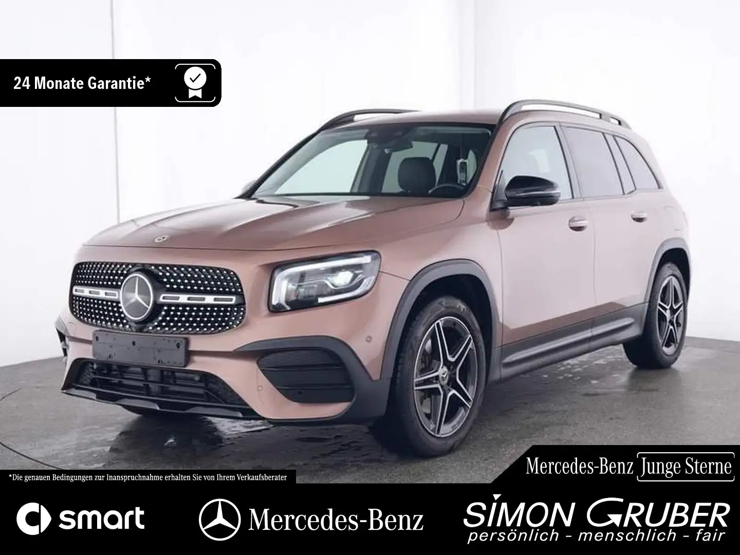Mercedes-Benz GLB 250 4M AMG Night MBeam 360 Dist. AHK 7 Sitze Gold - 1