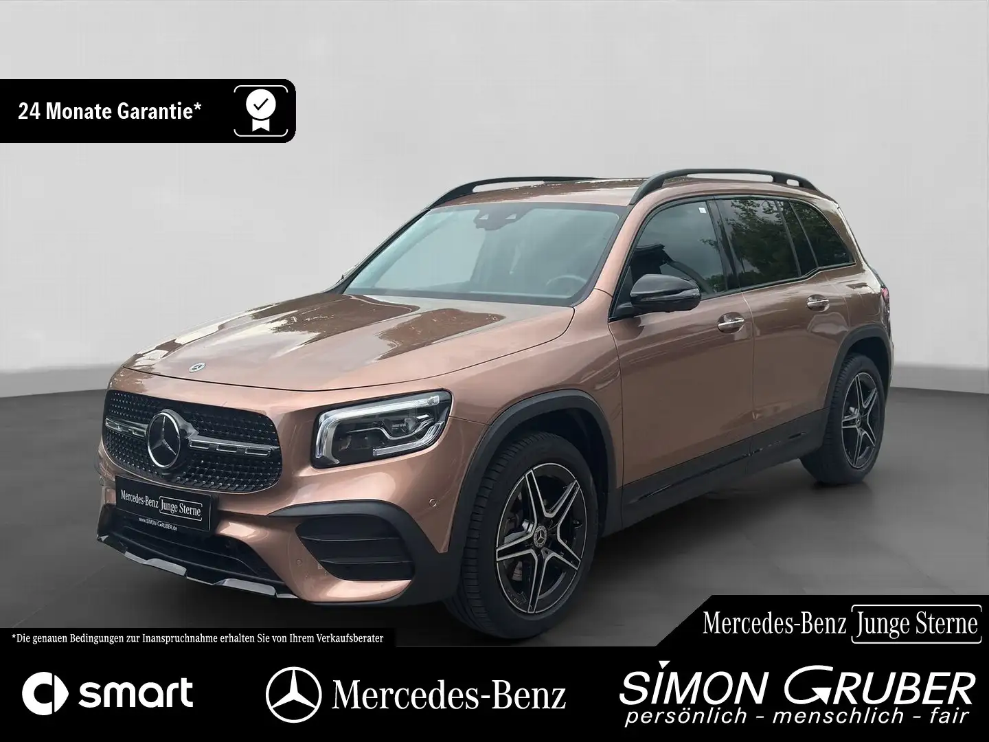 Mercedes-Benz GLB 250 4M AMG Night MBeam 360 Dist. AHK 7 Sitze Gold - 1