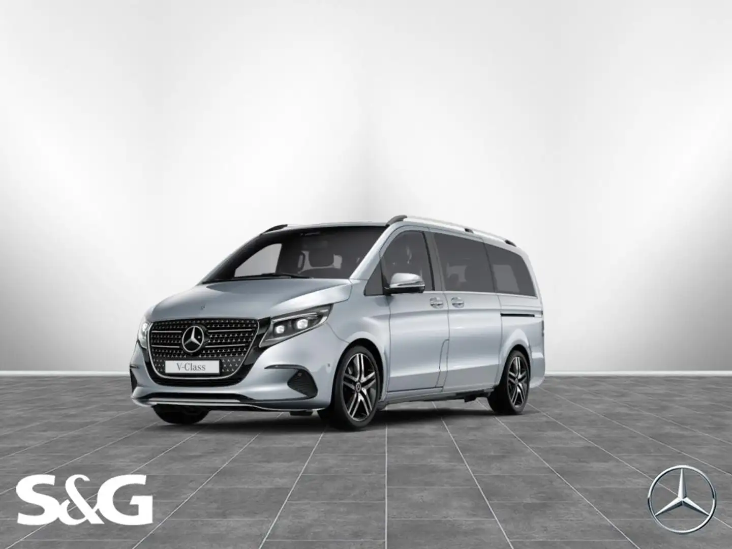 Mercedes-Benz V 300 d AVANTGARDE Lang EasyPack+AHK+MBUX+360° Silber - 1