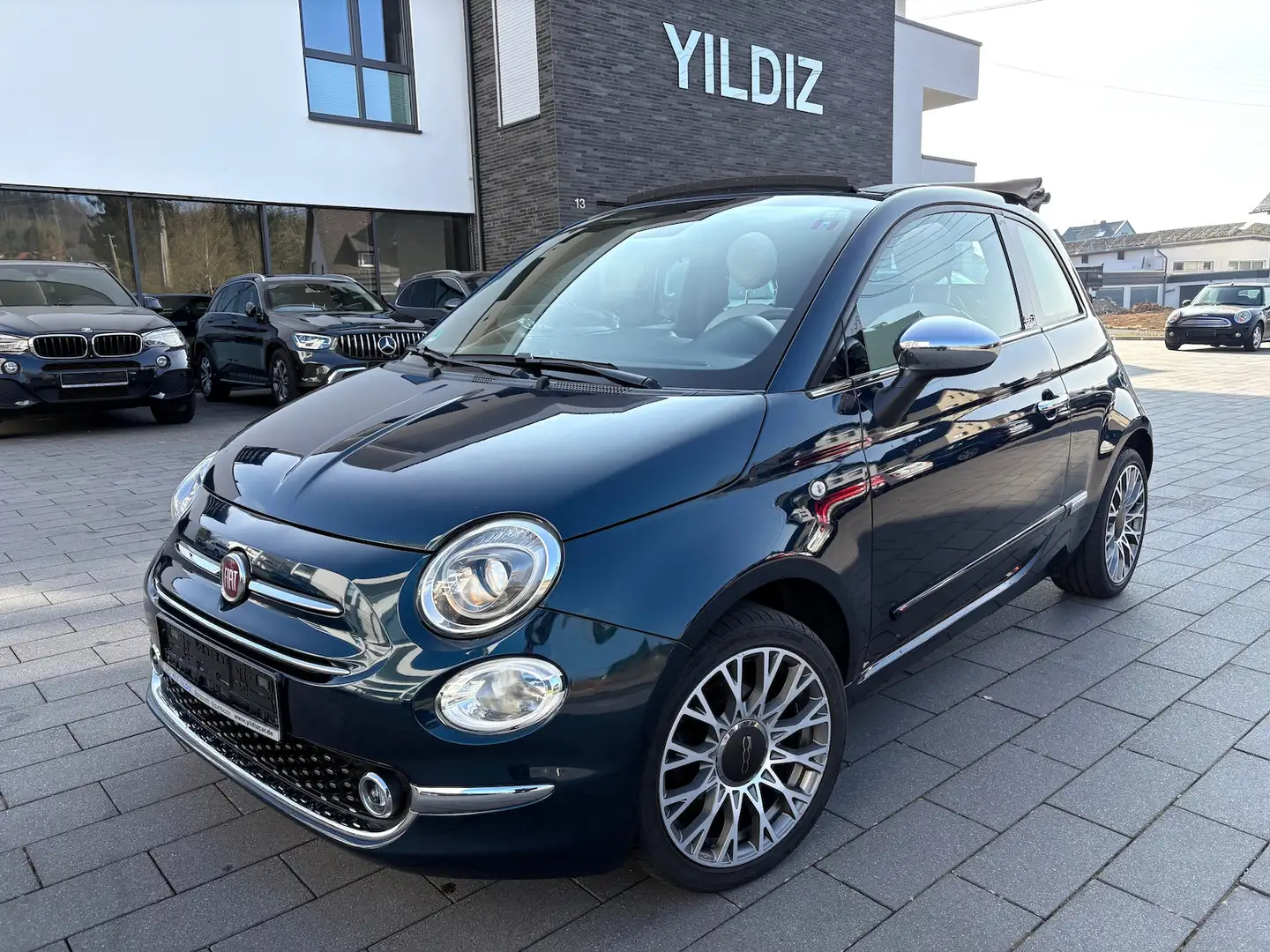 Fiat 500C 0.9 TWINAIR STAR *NAVIGATION * TEILLEDER Blu/Azzurro - 1