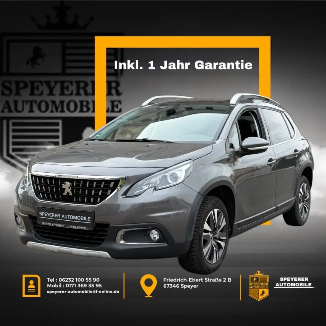 Peugeot 2008 Allure|PANORAMA|SHZ|NAVI|KAMERA|LEDER|TEMP. Grau - 1