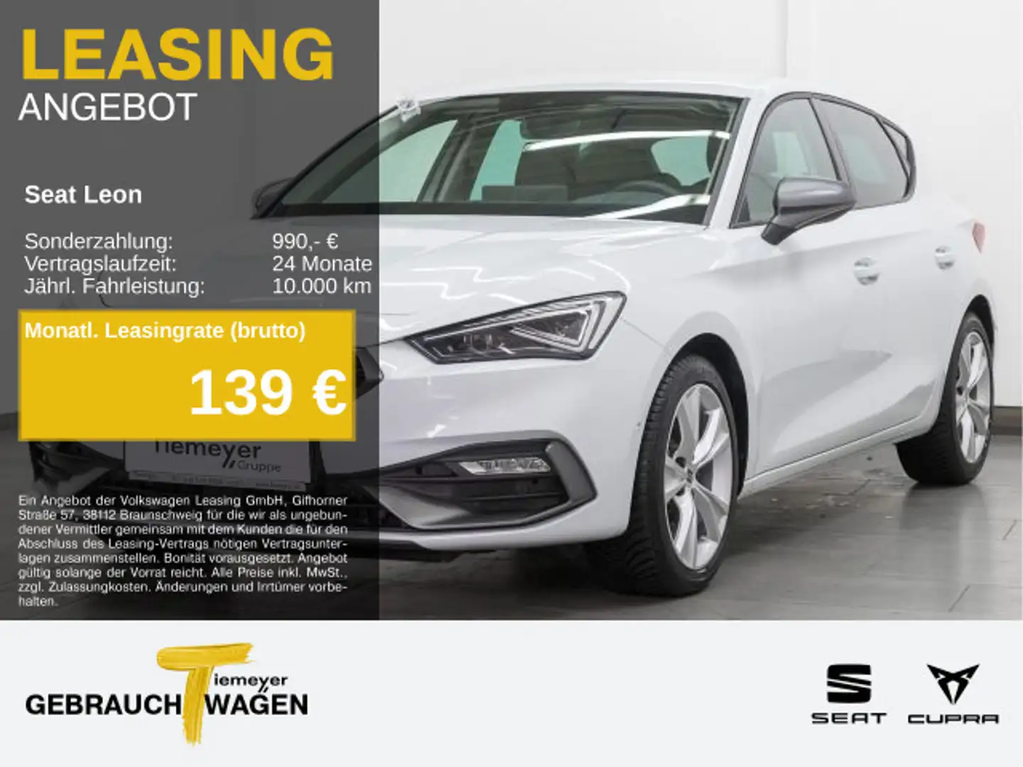SEAT Leon 2.0 TDI DSG FR MOD-2025 MATRIX NAVI ALARM K Blanc - 1