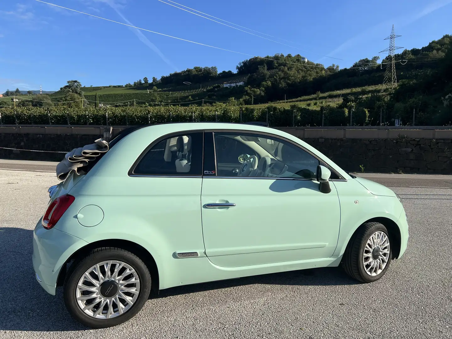 Fiat 500C 0.9 t.air t. Lounge 85cv my19 Verde - 2