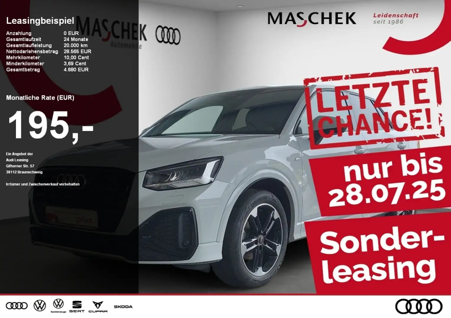 Audi Q2 S line 30 TDI AHK Sitzh Ambienteb. Black FLA Alb - 1