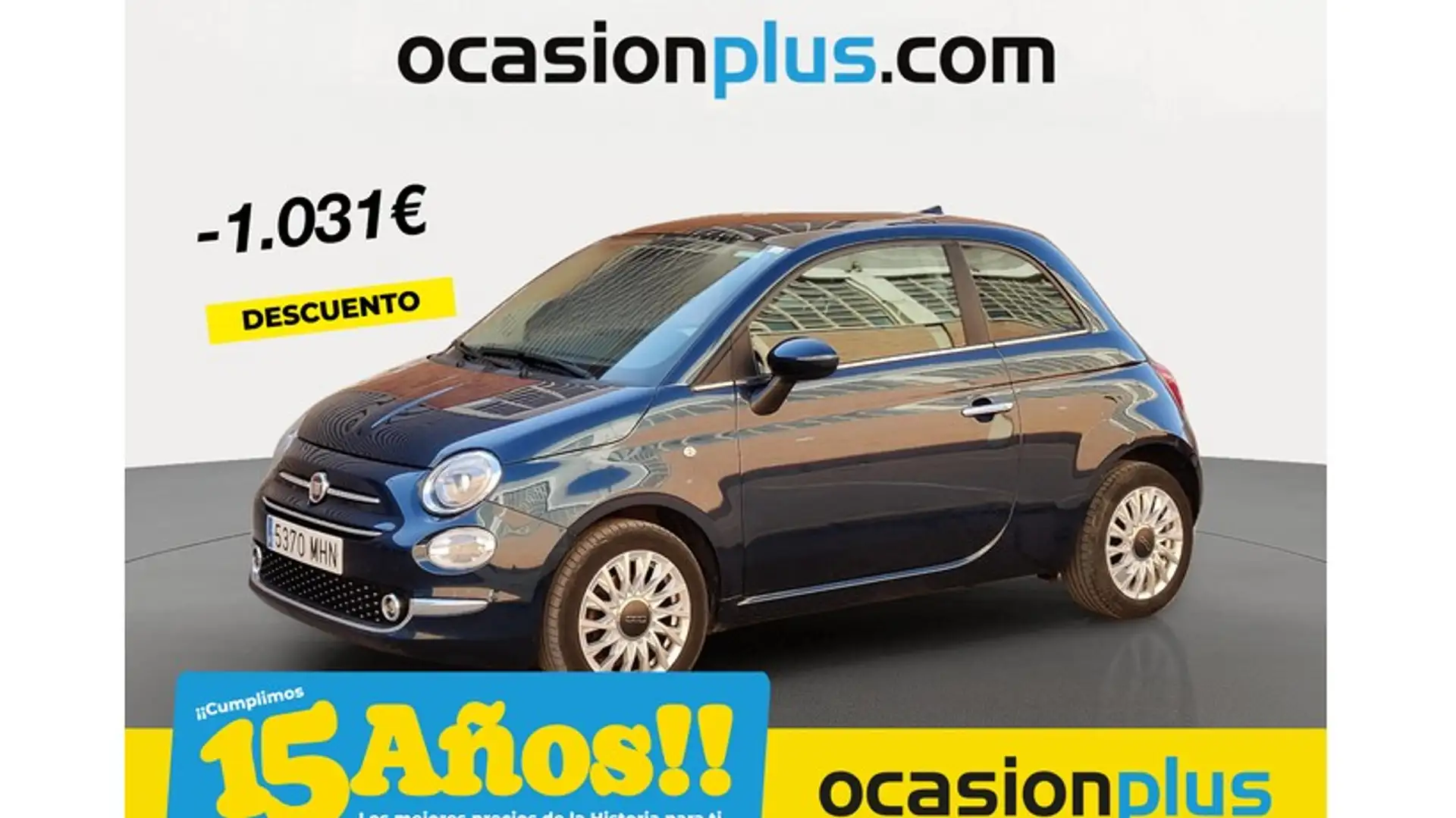 Fiat 500 1.0 Hybrid Dolcevita 52kW Blauw - 1