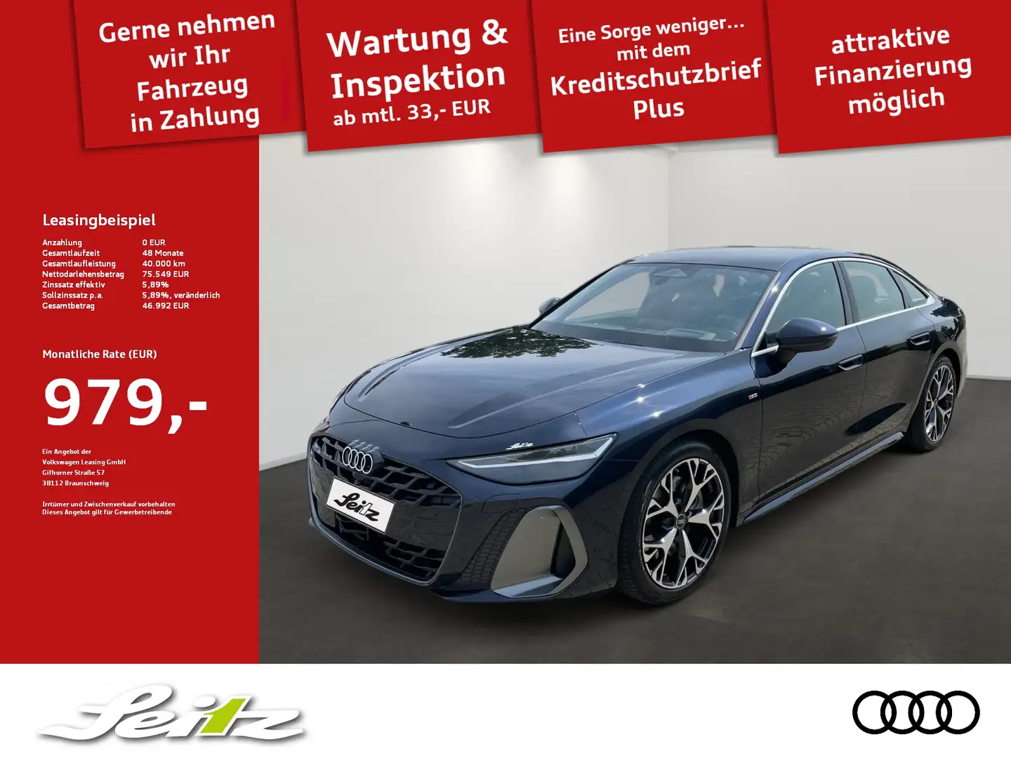 Audi A6 Limousine 2.0 TDI quattro *PANO*KAMERA*SITZH* Azul - 1